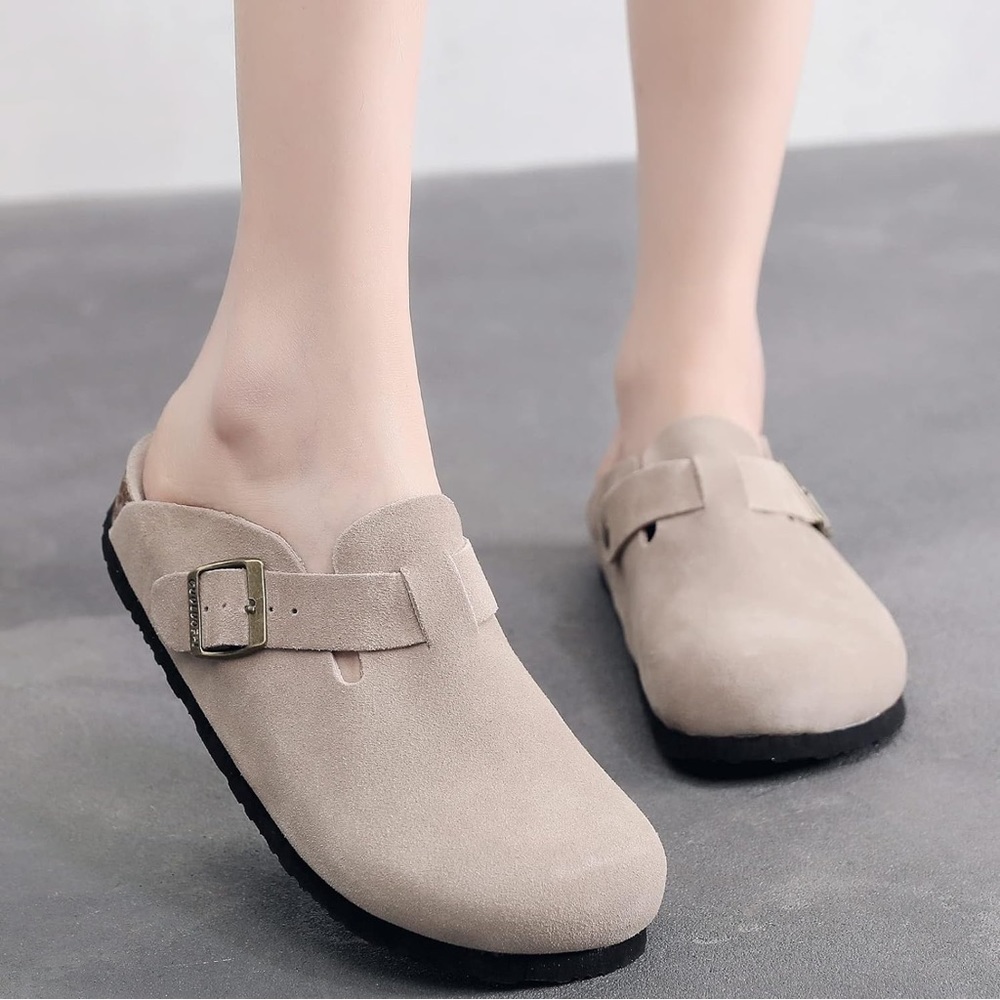 NWOT Guoluofei Suede Mules‎ Clogs Slip On Shoes Women's Size 42